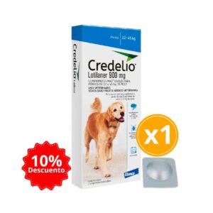 Credelio 22 A 45kg (50.1 A 100 Lbs) Tableta Antipulgas Y Garrapatas Para Perros 1 Tableta