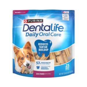 Purina Dentalife Small/Medium Dog Treat Golosinas Para El Cuidado Dental 7oz