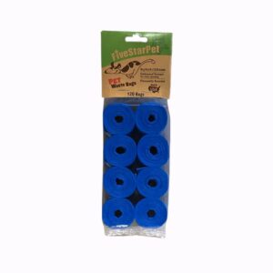 Fivestarpet Bolsas Perfumadas Azul para Recogida De Desechos 8 Rollos