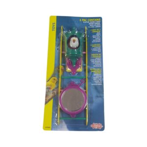 Living World Juguete Para Aves 3/1 Escalera Con Espejo Y Perico En Nido Verde