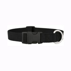Mirage Collar Negro De Nylon Mediano Para Perros 10"