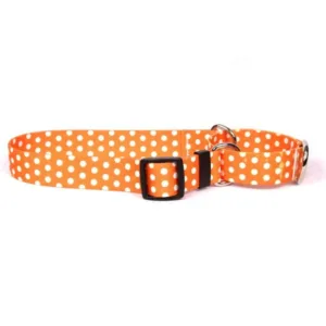 Yellow Dog Design Perfect Polkas Collar para Perros Naranja Mediano