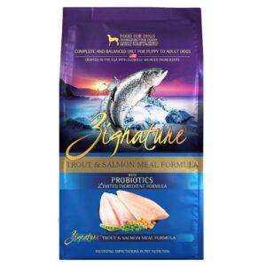 Zignature Trout & Salmon Alimento Seco Libre De Granos Para Perros 12.5 LB 