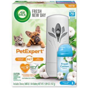 Air Wick Fresh New Day Pet Fresh Cotton Spray Starter Kit Neutralizador de olores de mascotas