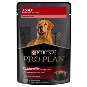 Purina Pro Plan Adult Optihealth Alimento Humedo de Res para Perros 85grs