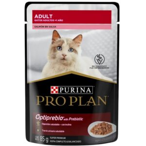 Purina Pro Plan Adult Optiprebio Alimento Humedo de Salmon para Gatos 85grs