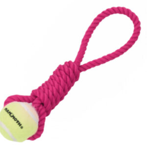 Mammoth Juguete Cuerda Anudada Azul con Pelota para Perros 11″