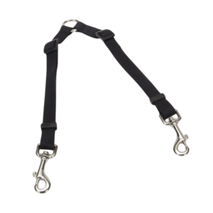 Coastal Correa Negra Doble para 2 Perros 24-36"