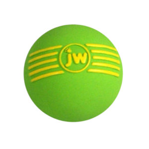 JW Pet iSqueak Pelota Verde de Goma para Perros 2.75"