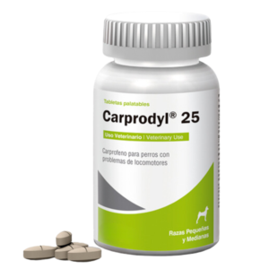 Carprodyl 25 Antiinflamatorio Analgesico Y Antipiretico Para Perros 1 Tableta