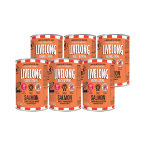 Livelong Healthy & Strong Salmon Alimento Humedo de Salmon para Perros 12.8oz (6-PACK)
