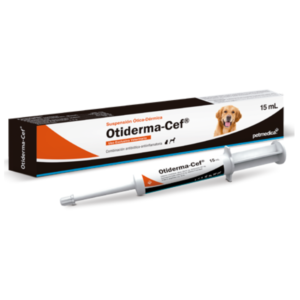 Otiderma-Cef Antibiótico Antiinflamatorio Para el tratar de otitis y dermatitis en Mascotas 15ml