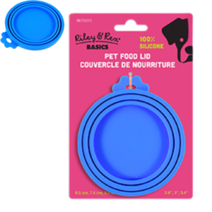 Riley & Rex Cubierta Azul para Lata de Alimento para Mascotas 3"
