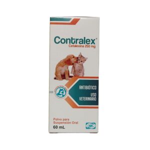 Contralex 250mg Suspension Antibiótico de Amplio Espectro para Perros y Gatos 60ml