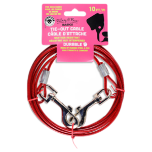Riley & Rex Cable Rojo de Amarre para Perros 10'