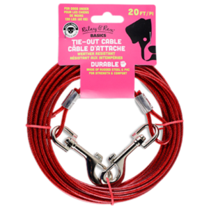 Riley & Rex Cable Rojo de Amarre para Perros 20'