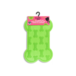 Riley & Rex Alfombra Forma de Hueso Verde Lima para Mascotas 28.5″