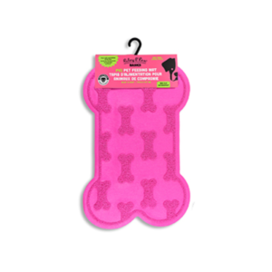 Riley & Rex Alfombra Fuchsia Forma de Hueso para Mascotas 28.5″