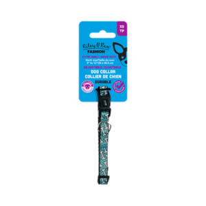 Riley & Rex Jungle Collar Nailon Huesos para Perros 8" XS