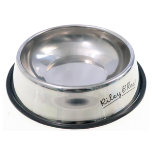 Riley & Rex Plato de Acero Inoxidable para Perros 8"