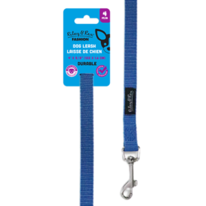 Riley & Rex Correa Nailon Azul para Perros 4'x 5/8"