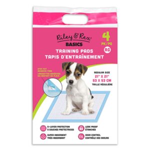 Riley & Rex Pet Training Pads M Almohadilla De Entrenamiento Para Perros 21" X 21" 4pk