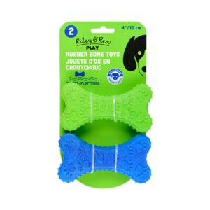 Riley & Rex Rubber Bone Toy Juguete Huesos de Goma para Perro 4"