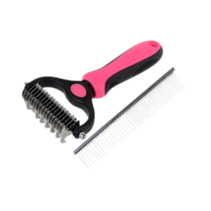 Riley & Rex Combo Rosado para Desenredar el pelo de los Perros 2 piezas