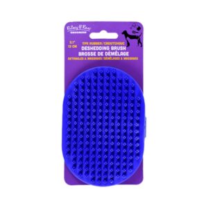 Riley & Rex Cepillo Demuda Azul para Perros 5"