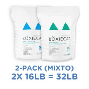 Boxiecat Arena Aglomerante para Gatos 32Lbs (2x16Lbs) 2-PACK MIXTO