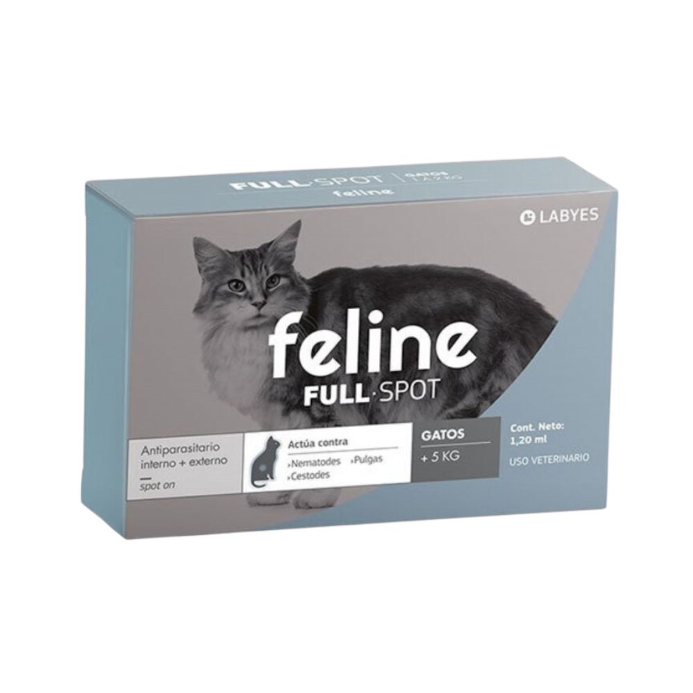 Feline Fullspot Antiparasitario Interno y Externo para Gatos Mayor a 5 kg
