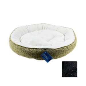 Riley & Rex Cama Redonda Antideslizante Amarillo Claro para Perros 23.6"