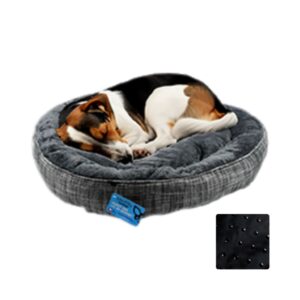 Riley & Rex Cama Redonda Antideslizante Gris para Perros XL 27.6"