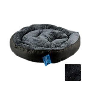 Riley & Rex Cama Redonda Antideslizante Gris Oscuro para Perros 20.08"