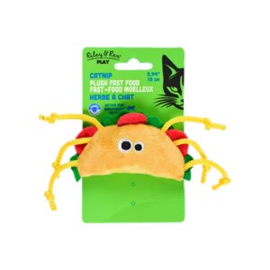 Riley & Rex Food Taco de Peluche con Catnip para Gatos 3.9"