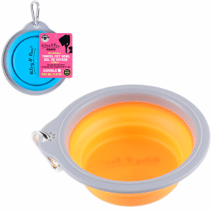 Riley & Rex Plato Plegable Naranja para Perros 5"