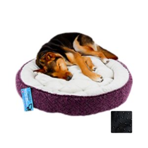 Riley & Rex Cama Redonda Antideslizante Morado Claro para Perros 20.08"
