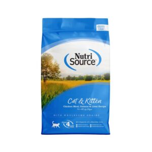 Nutrisource Cat & Kitten Chicken, Salmon & Liver Alimento Seco Para Gatos Y Gatitos 4lb/1.8kg